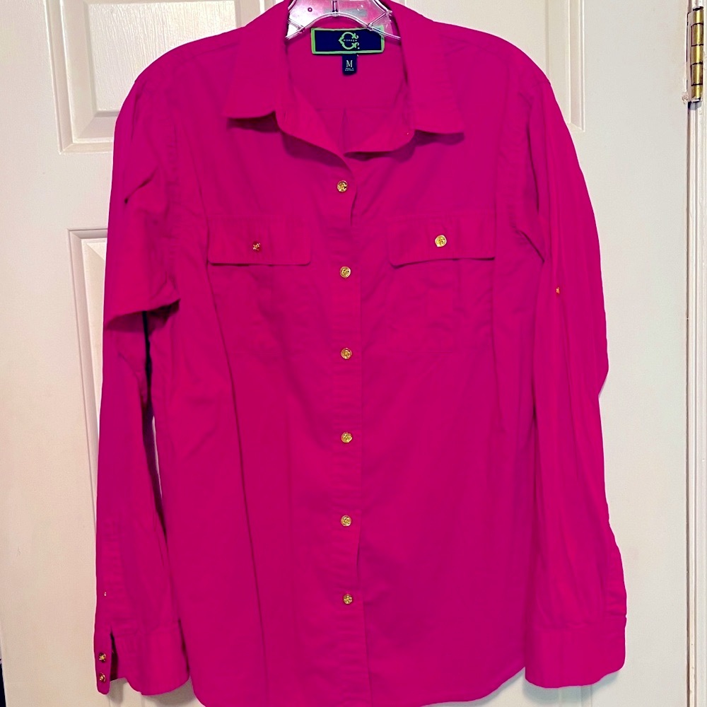 C Wonder Fuchsia Collared Shirt